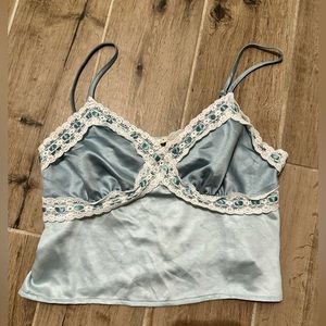 blue lace top